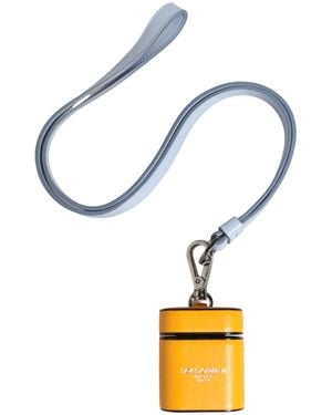 Dolce & Gabbana Case Calf Leather Logo Flip Holder Strap Airpods - Metallic