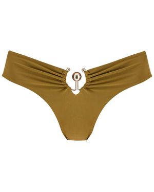 Christopher Esber Ruched Orbit Bikini - Yellow