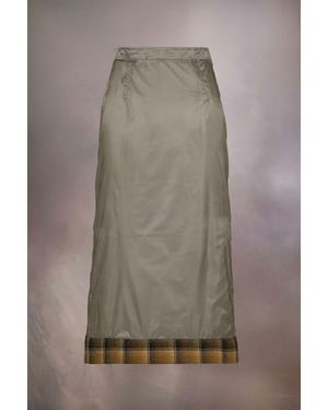 Maison Margiela Grey Fibres Midi Skirt