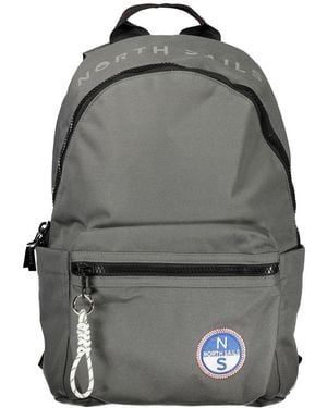 North Sails Grigio Polyester Men Backpack - Gray