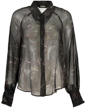 Desigual Black Polyester Blouse - Grey