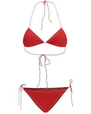 Oséree Multicolor Elastane Bikini - Red