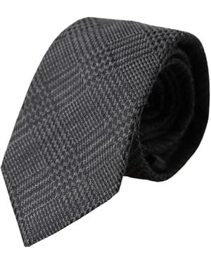 Dolce & Gabbana Glen Plaid Tie Kra3328 - Grey