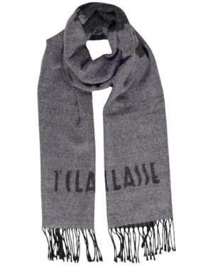 Alviero Martini 1A Classe Gray Polyacrylic Scarf