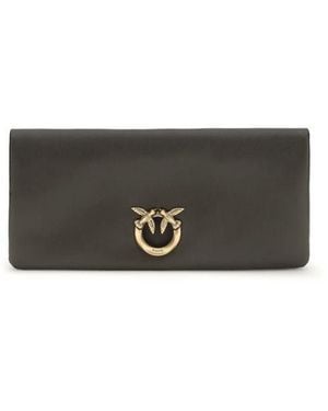 Pinko Bicolour Calf Leather Bos Taurus Clutch Bag - Grey