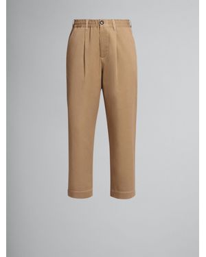 Marni Brown Fibres Casual Trousers - Natural