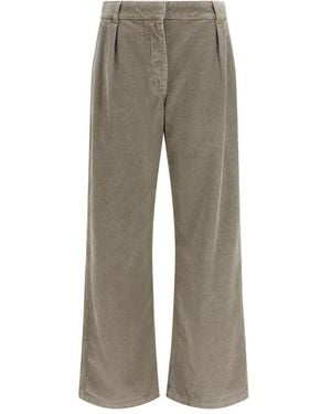 The Row Cotton Casual Pants - Gray
