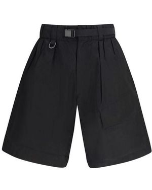 Y-3 Black Cotton Bermuda Shorts - L
