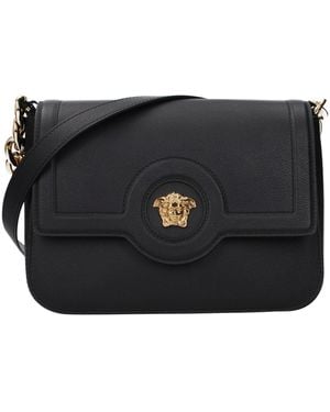 Versace Black Leather Crossbody Bag