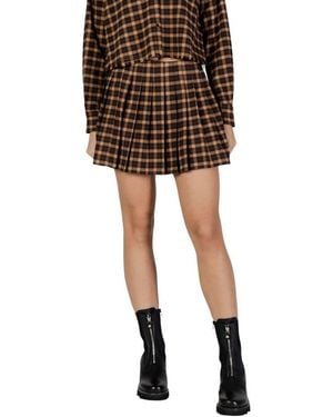 ONLY Brown Recycled Polyester Mini Skirt - Black