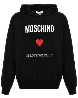 Moschino Love We Trust Hooded Sweatshirt - Black