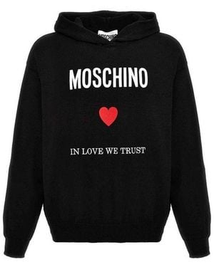 Moschino Love We Trust Hooded Sweatshirt - Black