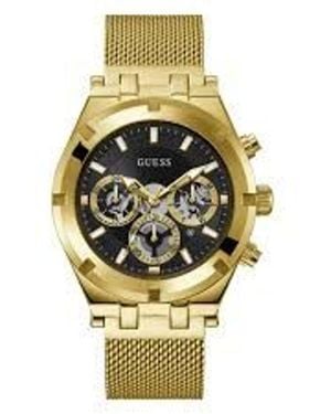 Guess Gold Stainless Steel Dress Watch - Metallic