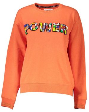 Desigual Arancione Cotton Sweatshirt - Orange