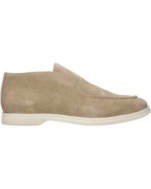 Eleventy Leather Ankle Boots - Natural