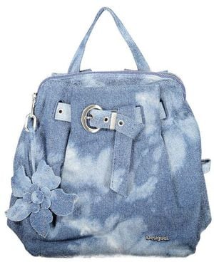 Desigual Blue Cotton S Backpack