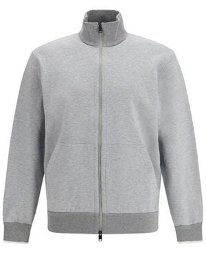 Brioni Grey Cotton Sweatshirt