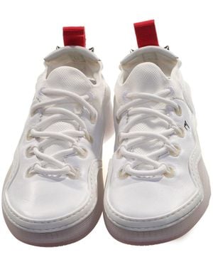 Christian Louboutin Arpoador Donna Flat White Laceup Suede Trainers - Black