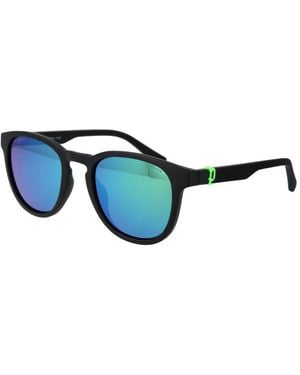 Police Black Plastic Sunglasses - Blue