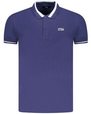 Roberto Cavalli Cotton Polo Shirt - Blue