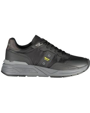 Blauer Polyester Trainer - Black