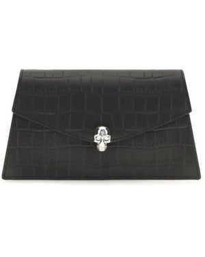 McQueen Black Calf Leather Bos Taurus Shoulder Bag