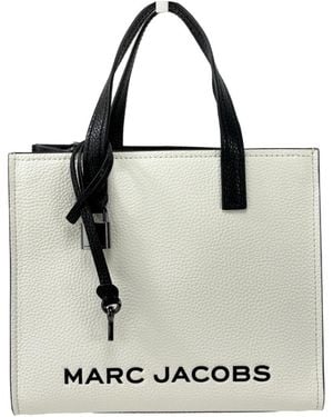Marc Jacobs Mini Grind White Black Leather Crossbody Bag