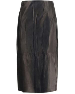 Ermanno Scervino Black Lamb Ovis Aries Aries Midi Skirt