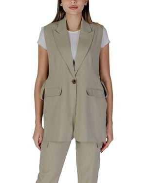 B.Young Green Polyester Waistcoat