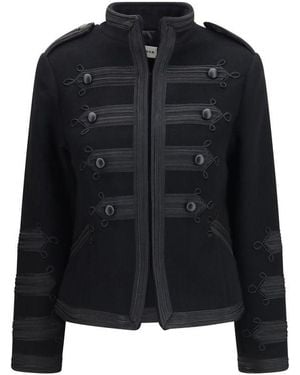 P.A.R.O.S.H. Black Wool Oves Aries Jacket