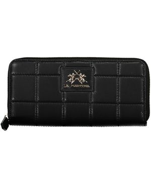 La Martina Sleek Polyurethane Wallet - Black