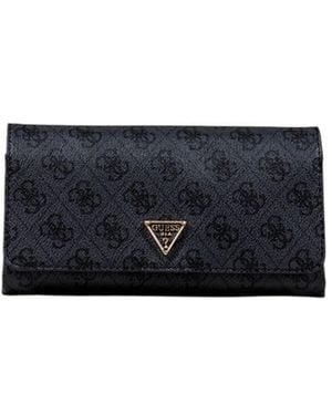 Guess Grey Polyethylene Clutch Bag - Black