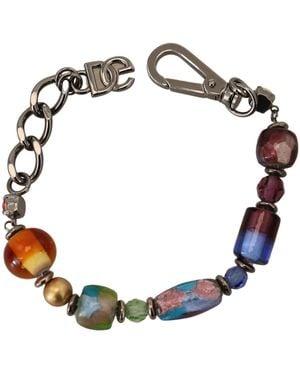 Dolce & Gabbana Chain Brass Beaded Lobster Clasp Bracelet - Blue