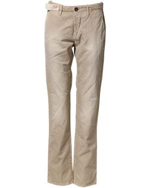 Incotex Beige Mid Waist Straight Casual Chino Trouser Pants - Natural
