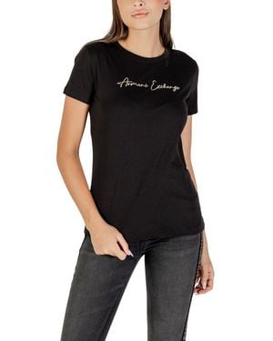 ARMANI EXCHANGE Cotton T-Shirt - Black
