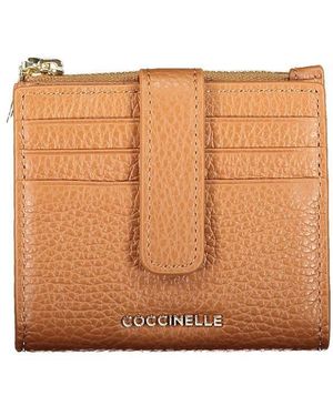 Coccinelle Leather Bifold Wallet With Multiple Card Slots - Brown