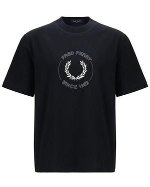 Fred Perry Black Cotton T