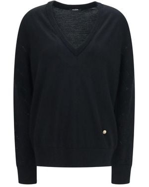 Balmain Black Wool Oves Aries Sweatshirt