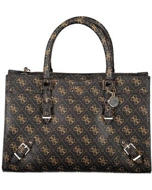 Guess Brown Polyethylene Handbag - Black