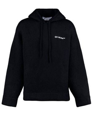 Off-White c/o Virgil Abloh Off- Knitted Hoodie - Blue