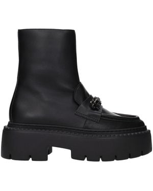 Jimmy Choo Black Leather Ankle Boots