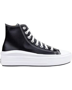 Converse Black Synthetic Platform Trainers