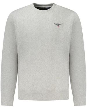 Accademia Militare Cotton Crew Neck Jumper - Grey