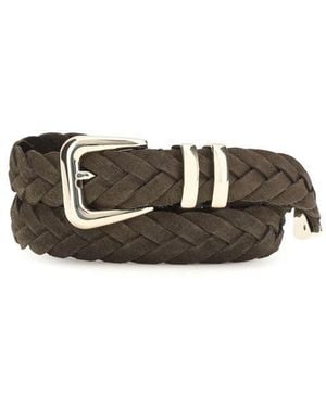 Brunello Cucinelli Brown Calf Leather Bos Taurus Regular Belt - Multicolour