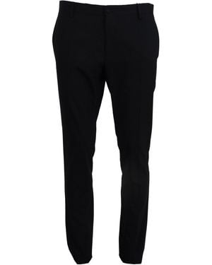 Dolce & Gabbana Elegant Slim Fit Dress Trousers - Black