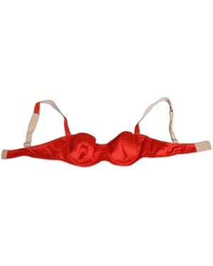 Dolce & Gabbana Silk Satin Underwire Bra Semi-Pad Underwear Elastane Clothing - Red