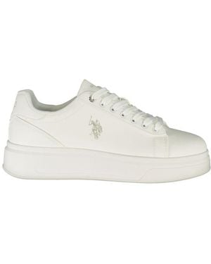 U.S. POLO ASSN. Bianco Polyurethane Uomo Trainer - White