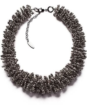 Brunello Cucinelli Silver Glass Necklace - Metallic