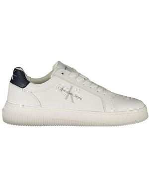 Calvin Klein Bianco Leather Trainer - White