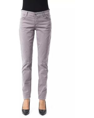 Byblos Chic Cotton Blend Trousers - Grey